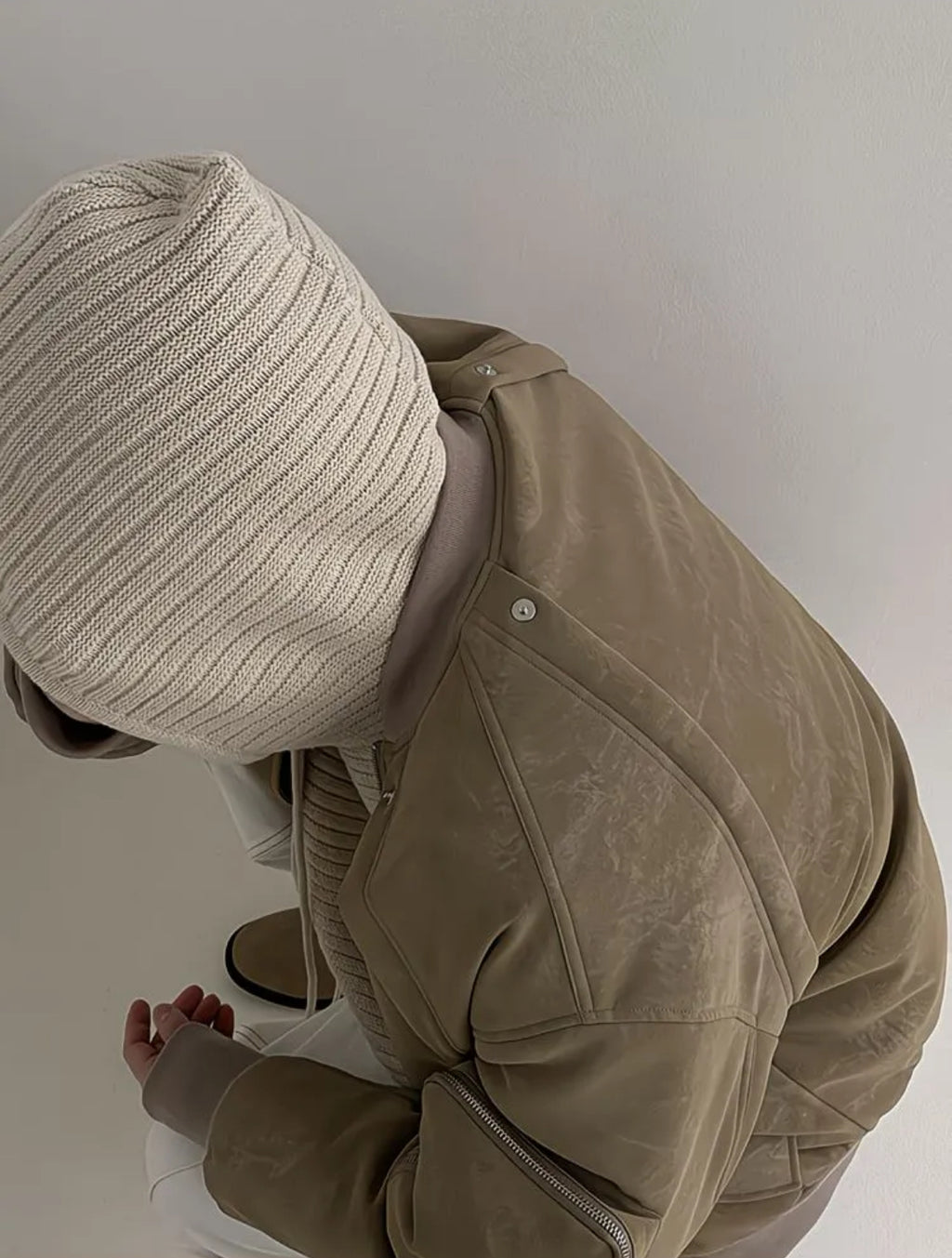 Men's Casual Bomber Jacket - Khaki