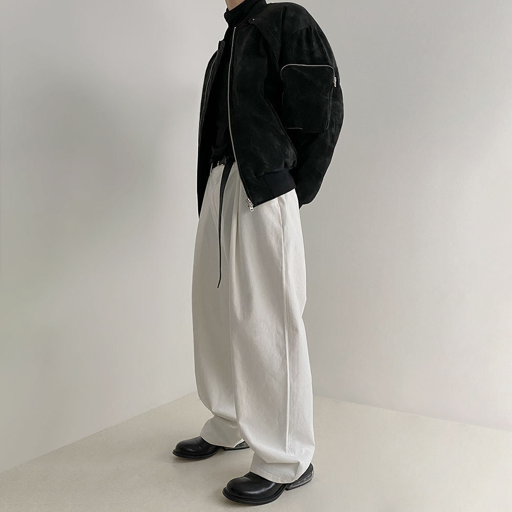 Men's Casual Bomber Jacket - Khaki
