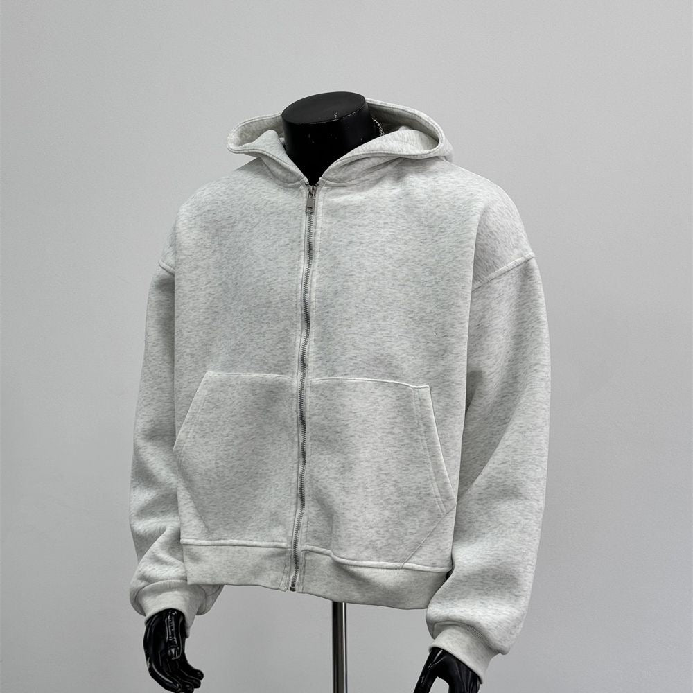 White Bomber With Hoodie