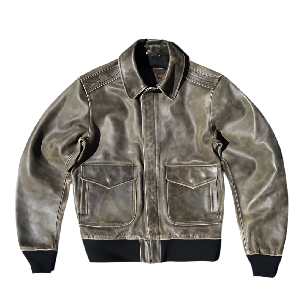 Green Vintage Leather Aviator IIII™ Pilot Jacket