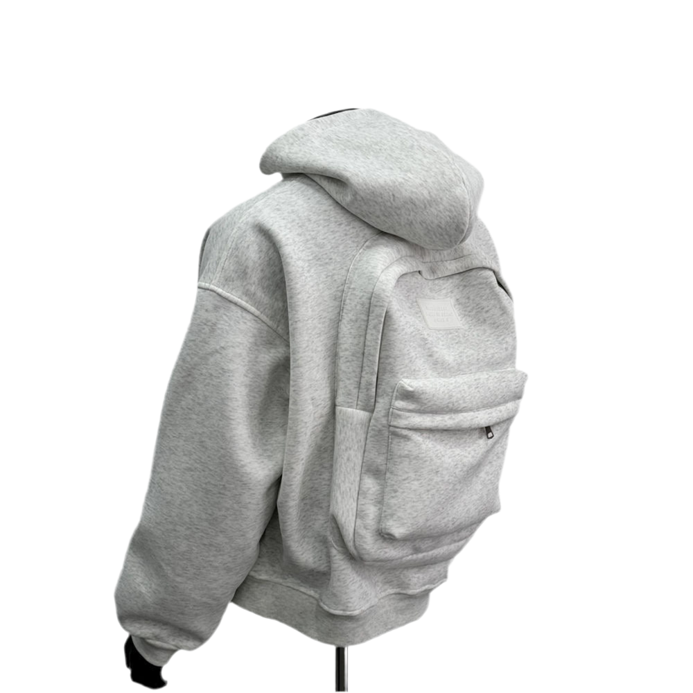 White Bomber With Hoodie