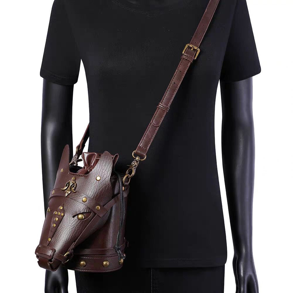 Angel Ark Israk Nightingale Bag | Horse Head Helmet Leather Bag