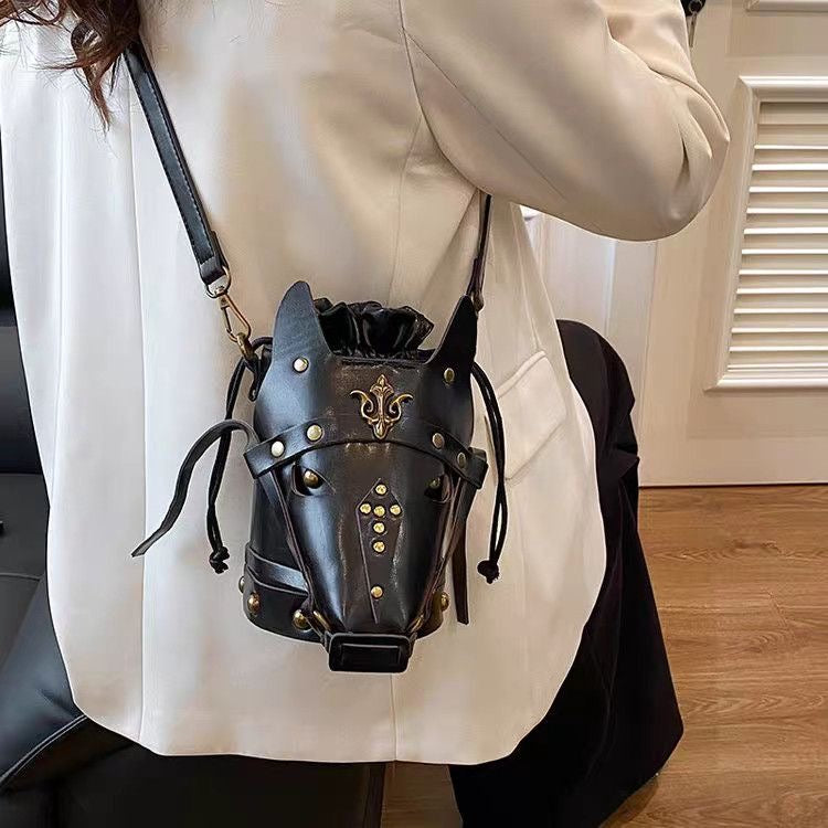 Angel Ark Israk Nightingale Bag | Horse Head Helmet Leather Bag
