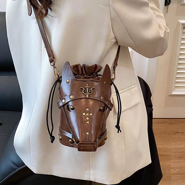Angel Ark Israk Nightingale Bag | Horse Head Helmet Leather Bag