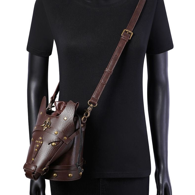 Angel Ark Israk Nightingale Bag | Horse Head Helmet Leather Bag
